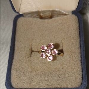 Elegant Pink Flower Ring
